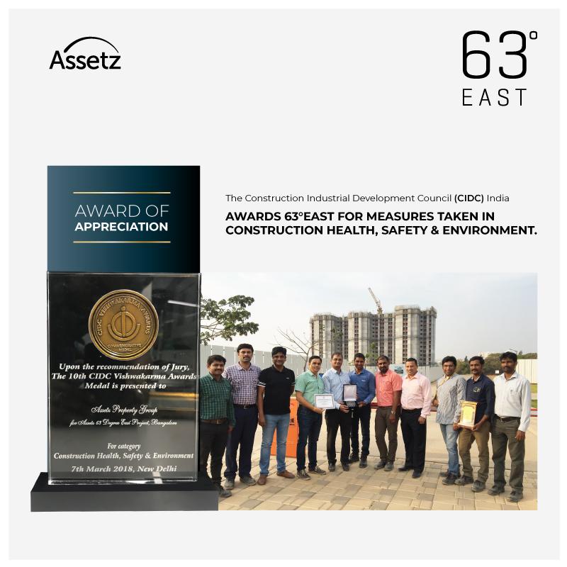 Assetz 63 East awarded for Construction Health, Safety & Environment 2018